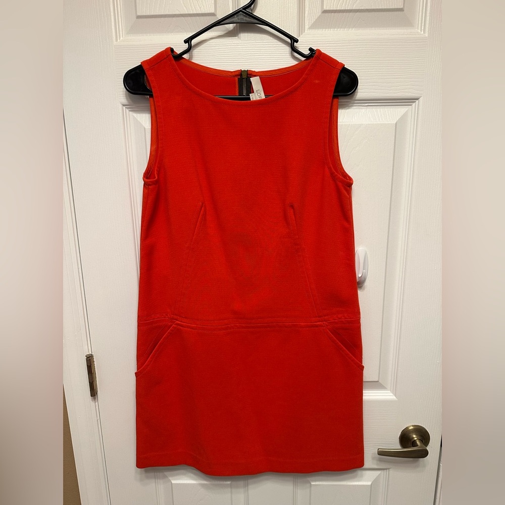 LOFT Orange Dress WITH POCKETS!! 🧡😻